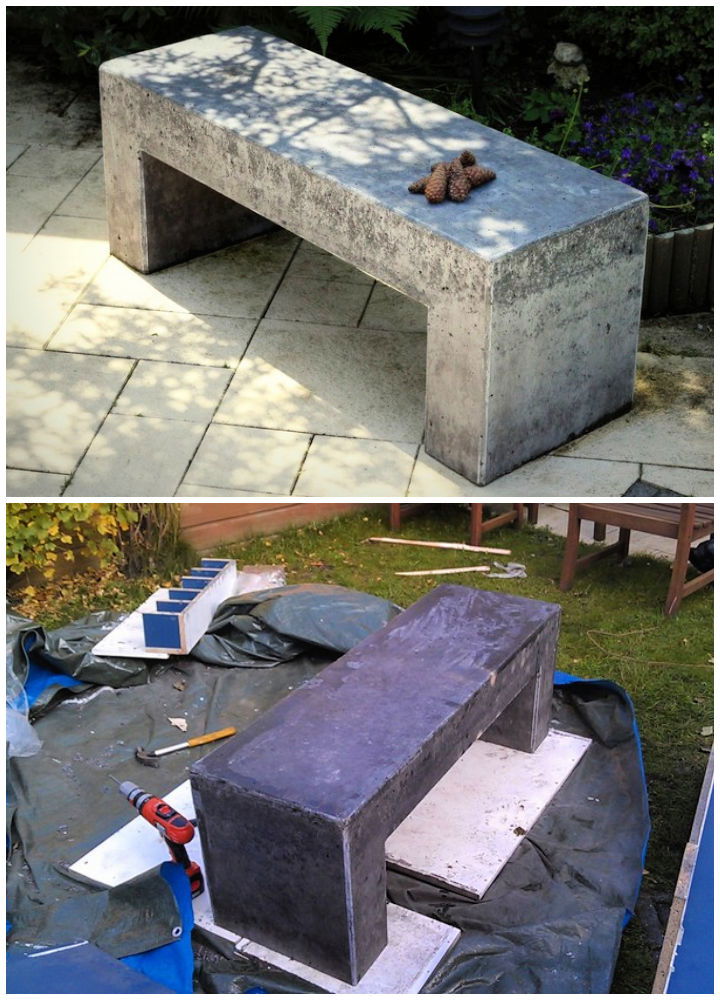 Concrete Garden Bench