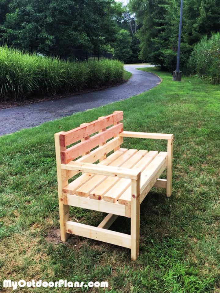 DIY Bench with Backrest