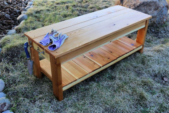 DIY Cedar Garden Bench