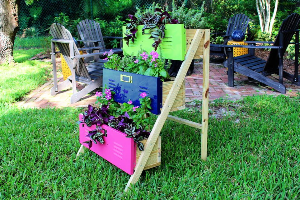 Garden Planters Using Locker Drawers