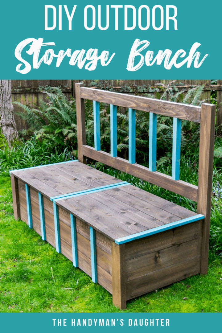 Garden Storage Bench for Three