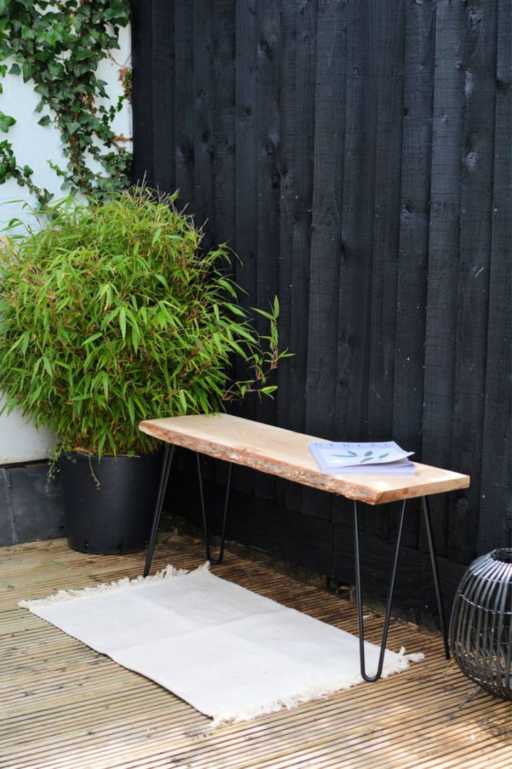 Hairpin Legs Garden Bench