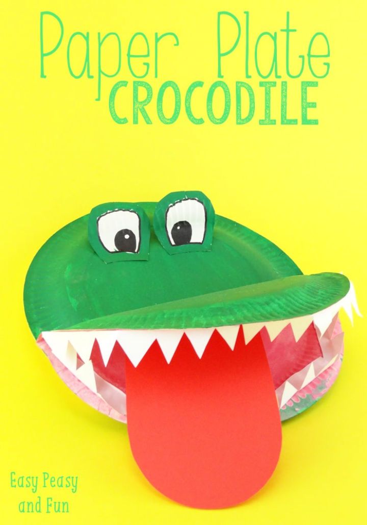 Paper Plate Crocodile Craft for Toddlers