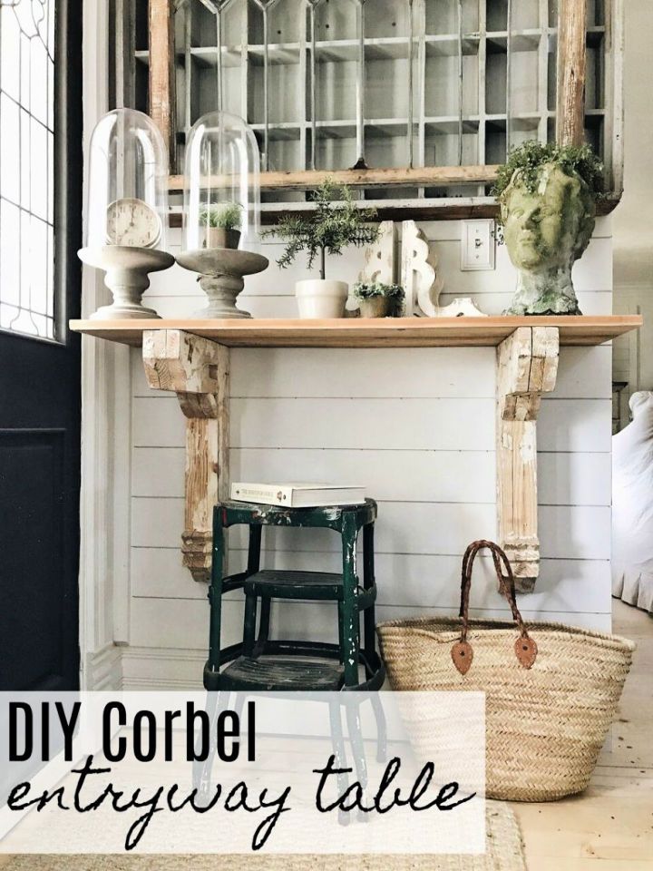 DIY Corbel Entryway Table