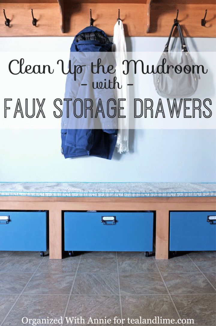 DIY Faux Storage Drawers
