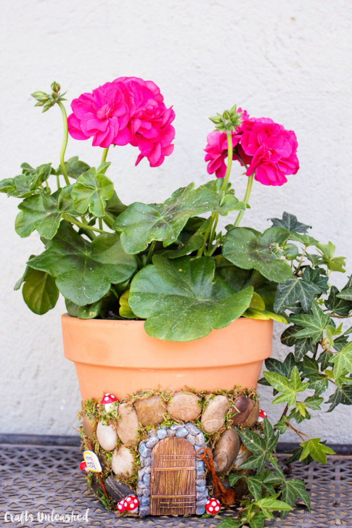 Handmade Fairy House Clay Pot for Flowers