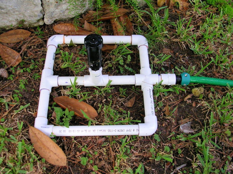 Garden Sprinkler Using PVC Pipe