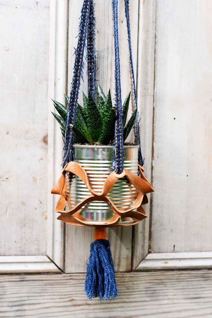 Indoor Hanging Tin Can Planters