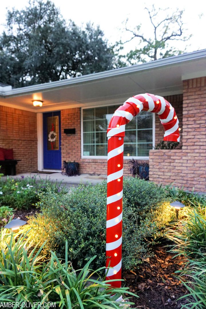 Lighted PVC Candy Canes