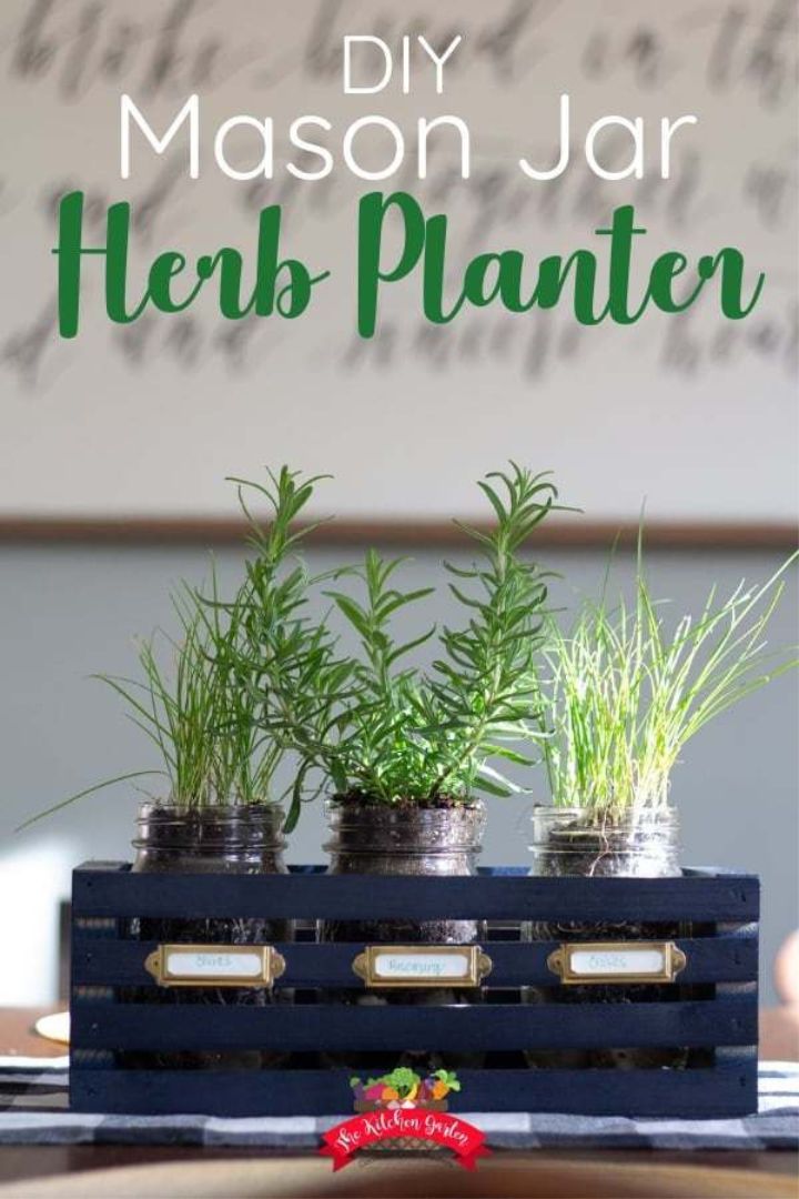 Make Mason Jar Herb Planter