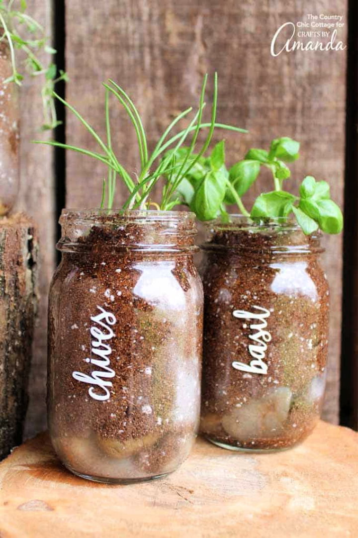 Mason Jar Herb Garden 1