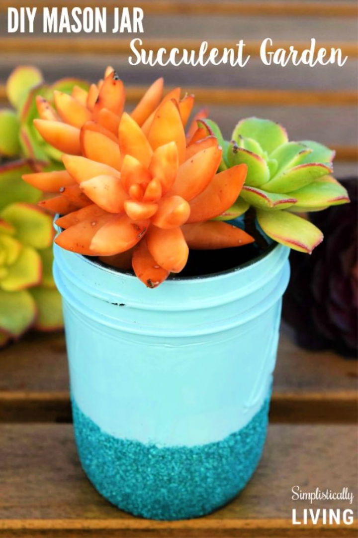 Mason Jar Succulent Garden