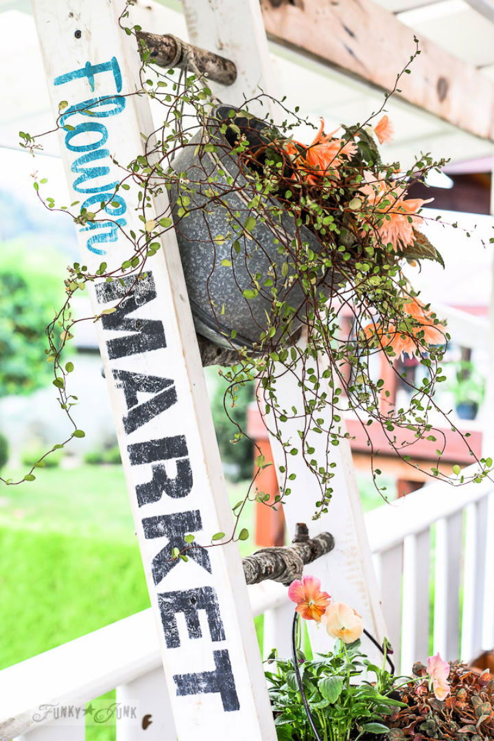 Nature Inspired Branch Ladder Plant Stand