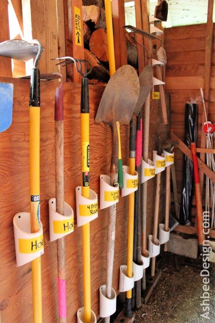 Organizing Garden Tools with PVC