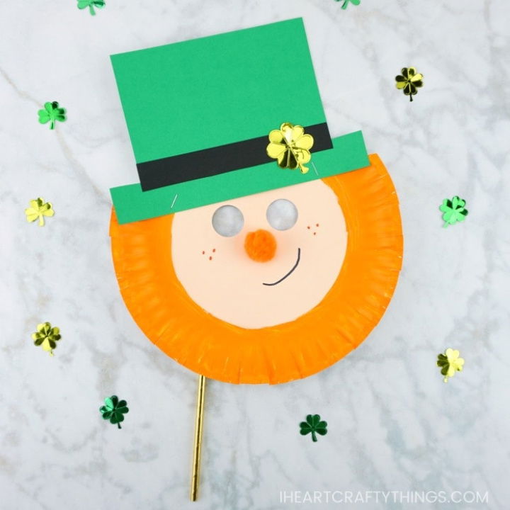 Paper Plate Leprechaun Mask