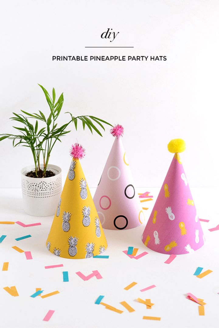 Pineapple Birthday Party Hats