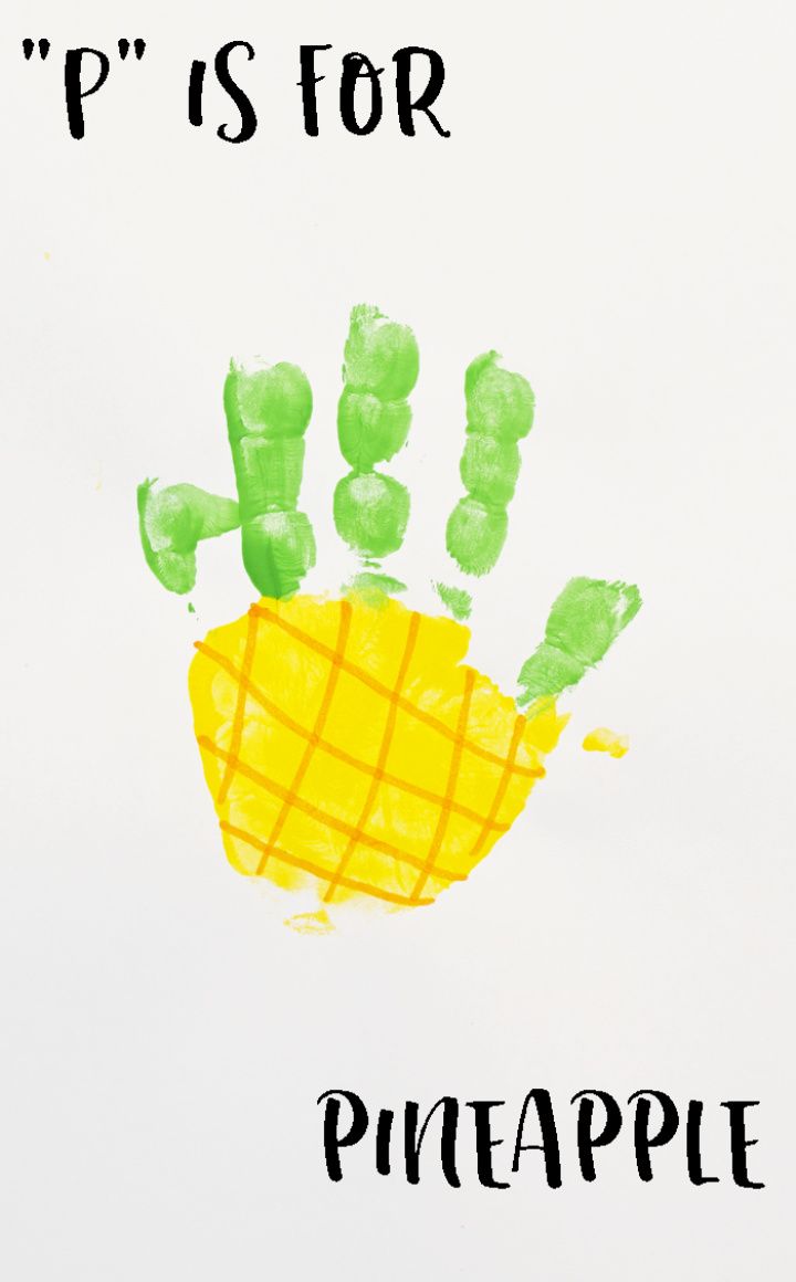 Pineapple Handprint Art for Preschoolers