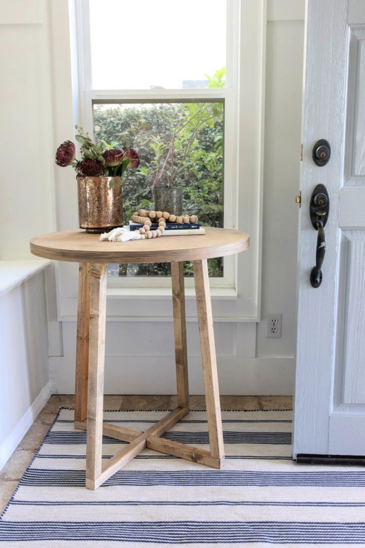 DIY Round Entryway Table