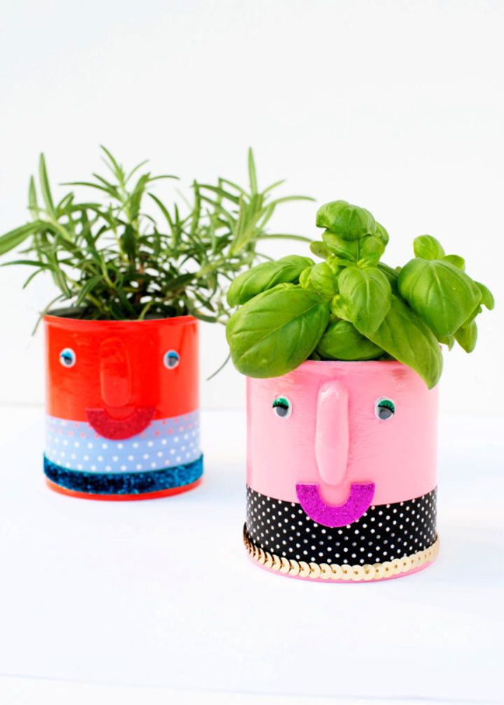 Tin Can Herb Planters