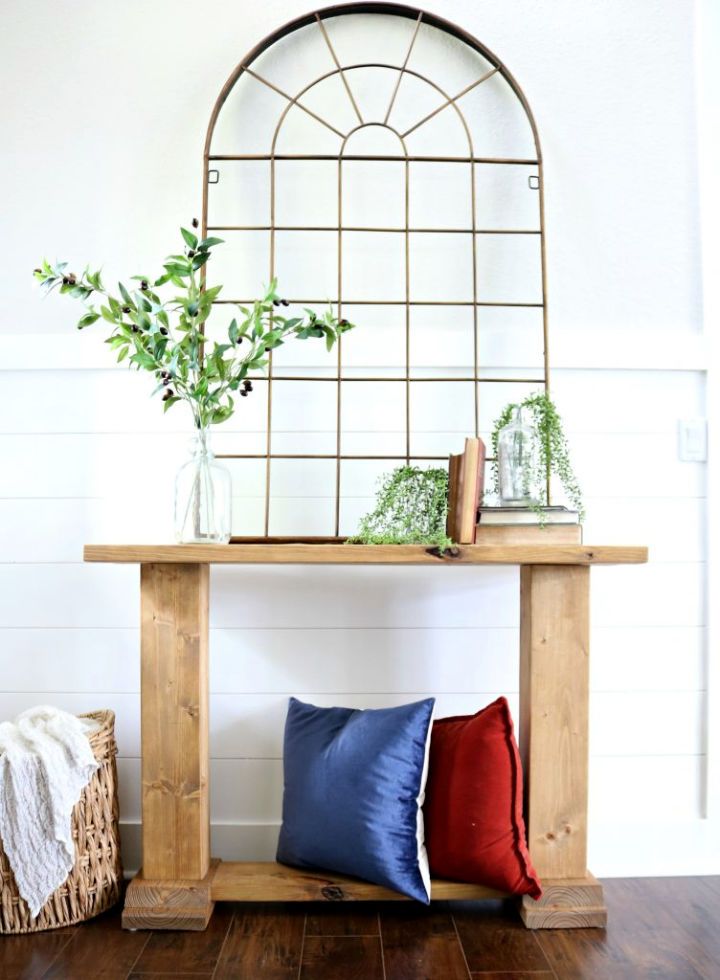Make Your Own Trestle Style Entry Table