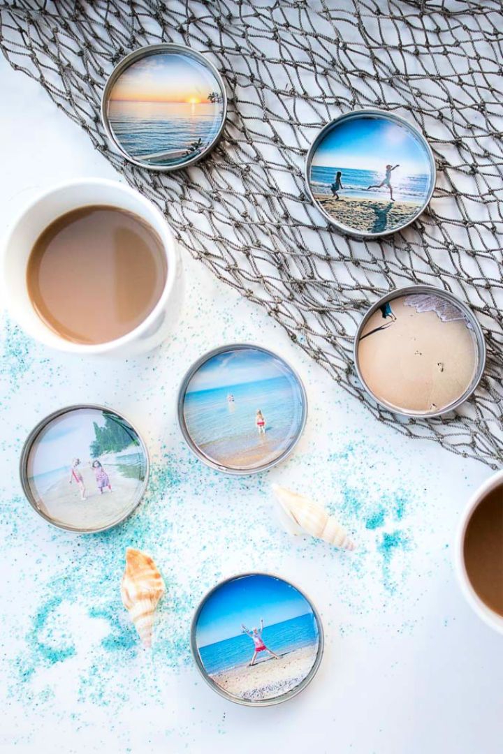 Make Vacation Photo Coasters With Resin