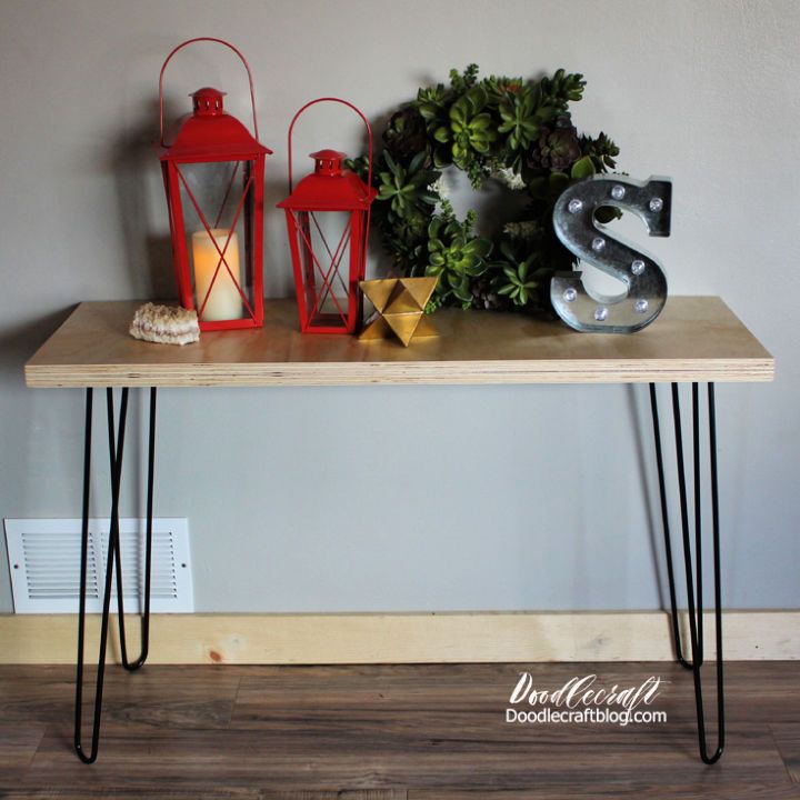 Entry Table with Hairpin Legs
