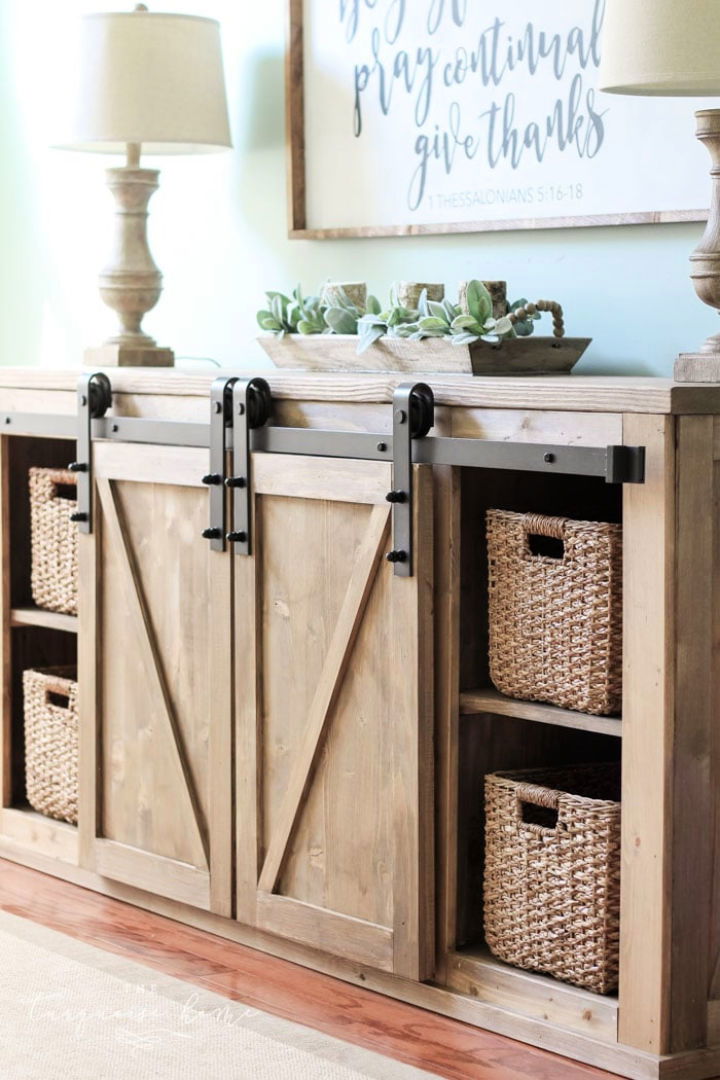 Farmhouse Media Console Table