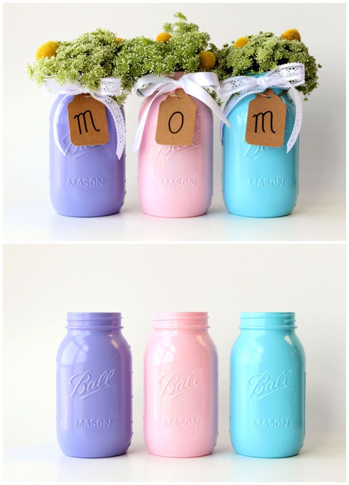 DIY Mother’s Day Mason Jar Vases