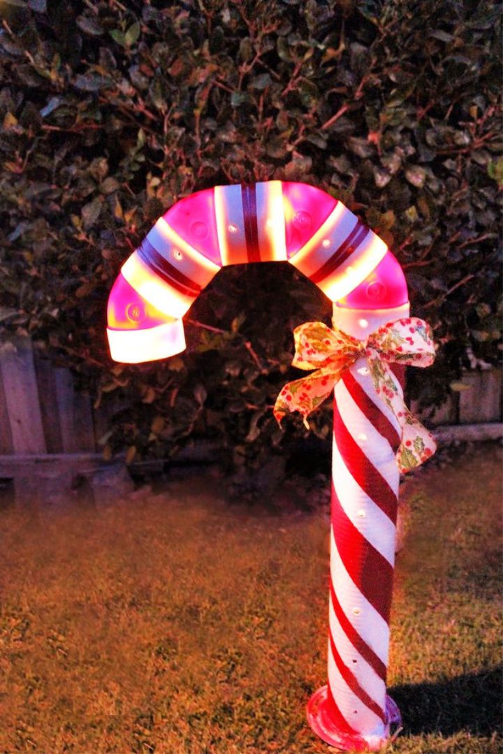 Lighted PVC Candy Cane Decoration