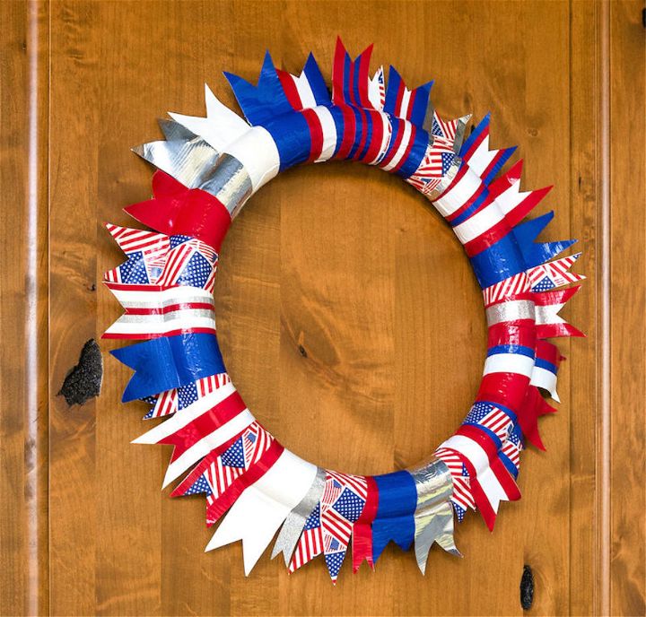 4th of July Wreath Using Duck Tape