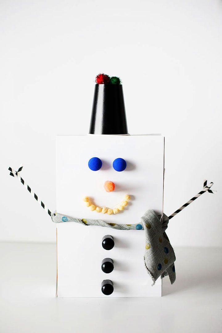 Build a Cereal Box Snowman