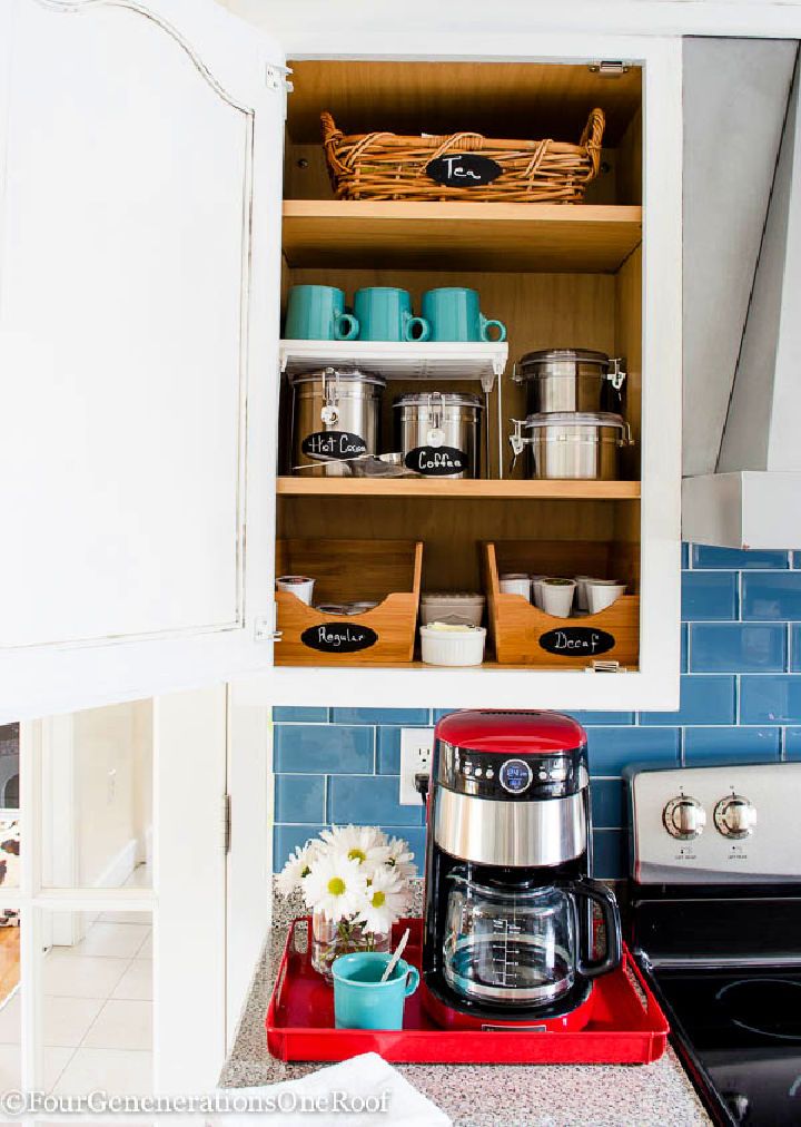 Clever Coffee Station in Small Kitchen