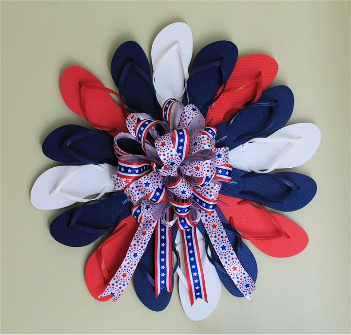 Flip flop Fourth Patriotic Wreath