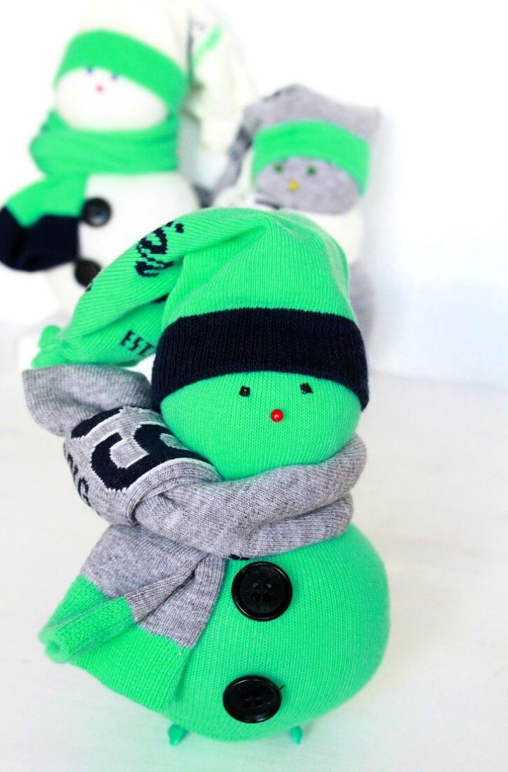 How to Make a Sock Snowman - Step by Step