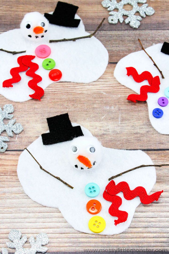 Melting Snowman Fun Craft for Kids