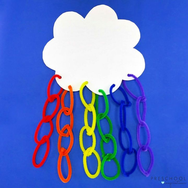 Pipe Cleaner Preschool Rainbow Craft