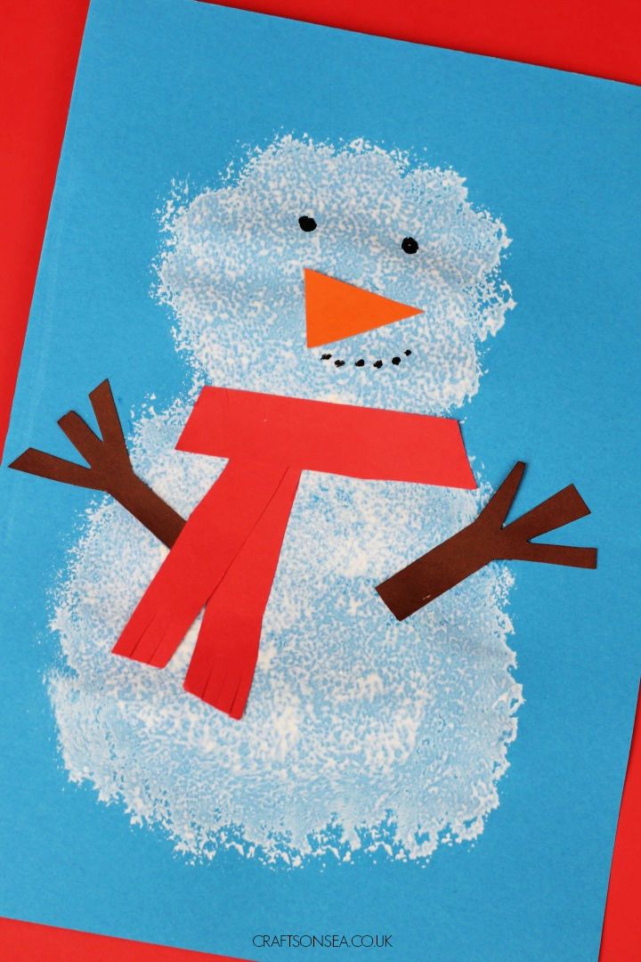 Pom Pom Printed Snowman Art and Craft