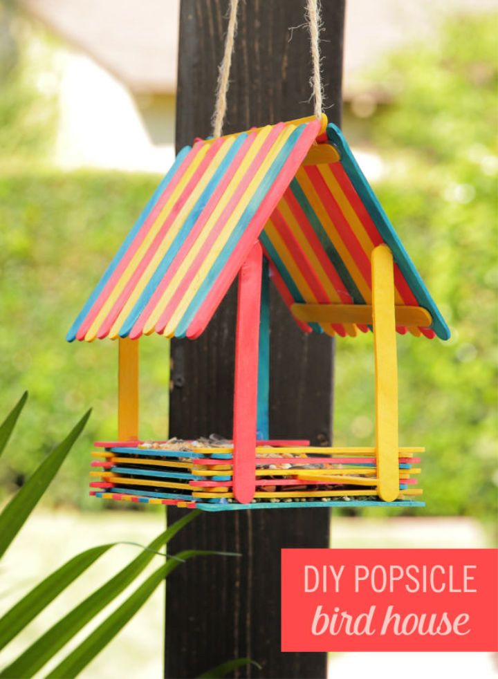 DIY Popsicle Stick Bird Feeder
