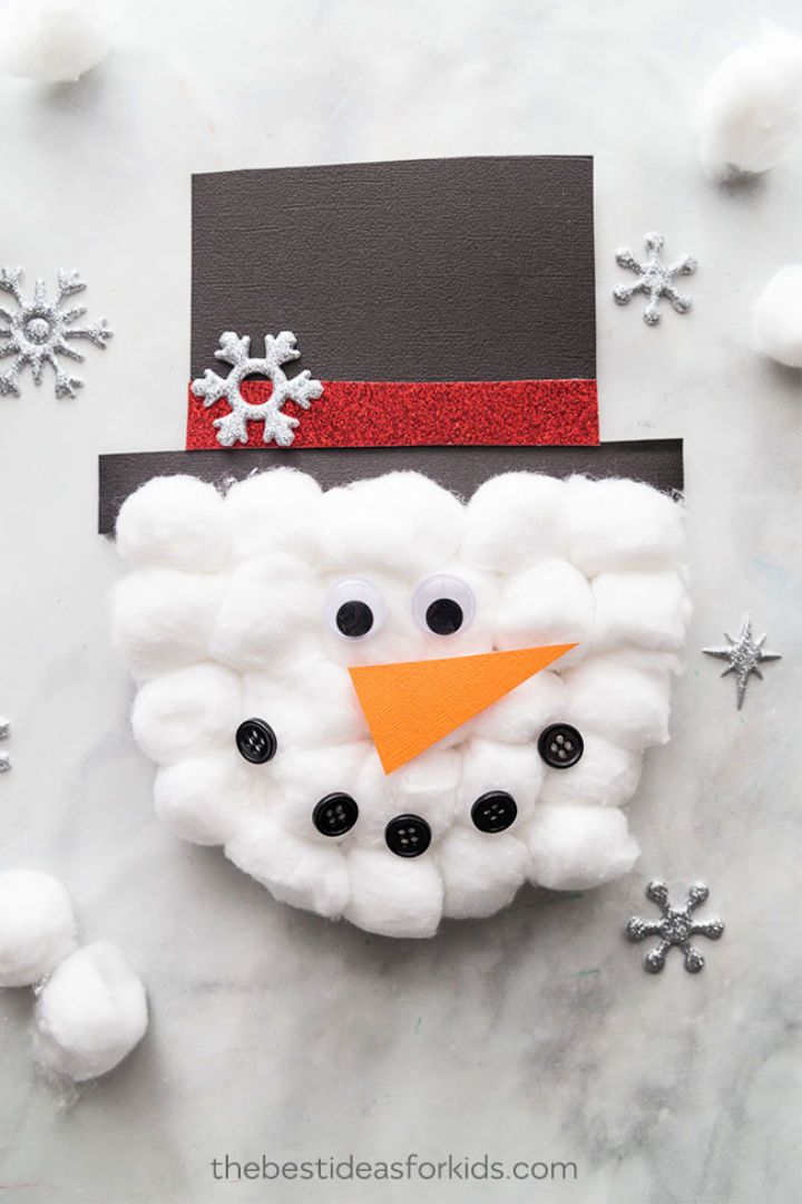 Cardstock Snowman Craft for Children