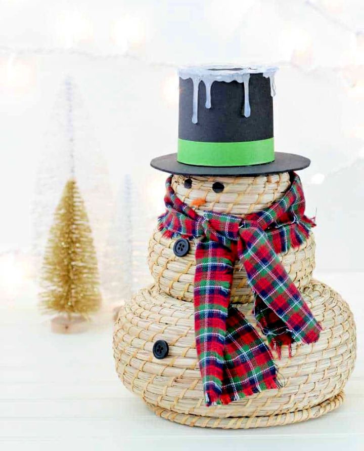 Simple Snowman from Ikea Baskets