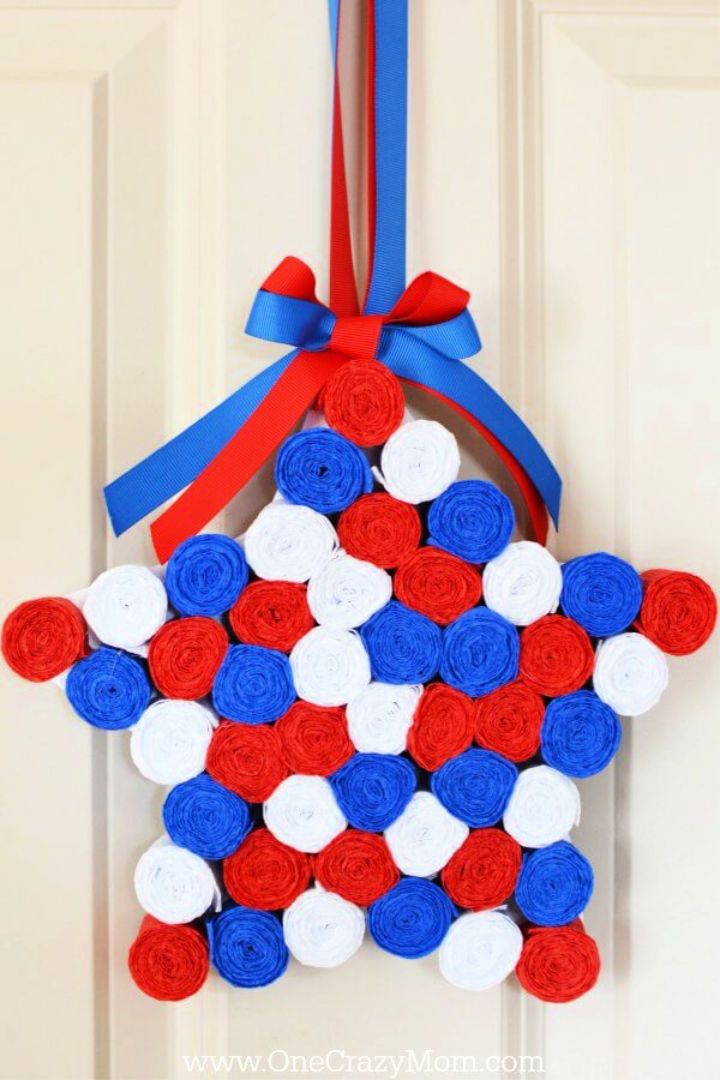 Star Shaped 4th of July Wreath