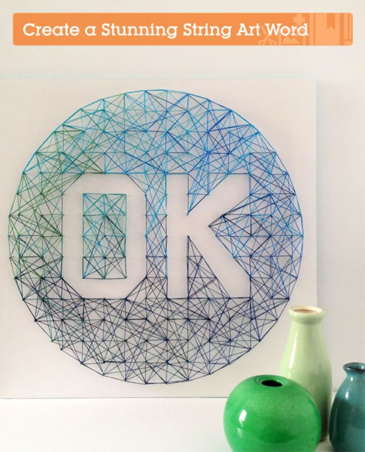 Stunning Ombre String Art Word