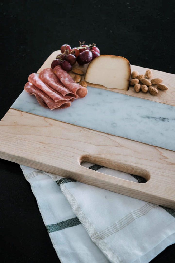 Wood and Marble Cutting Board