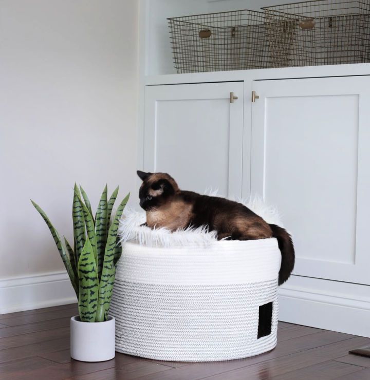 Make a Cat Bed From Basket