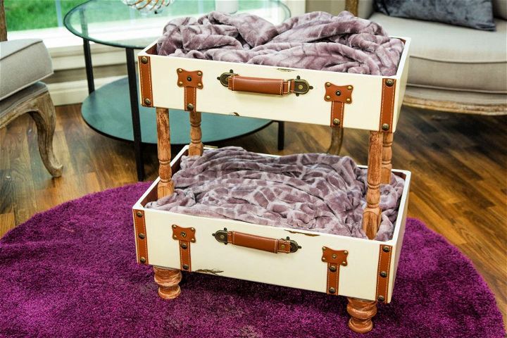 DIY Cat Suitcase Bunk Bed