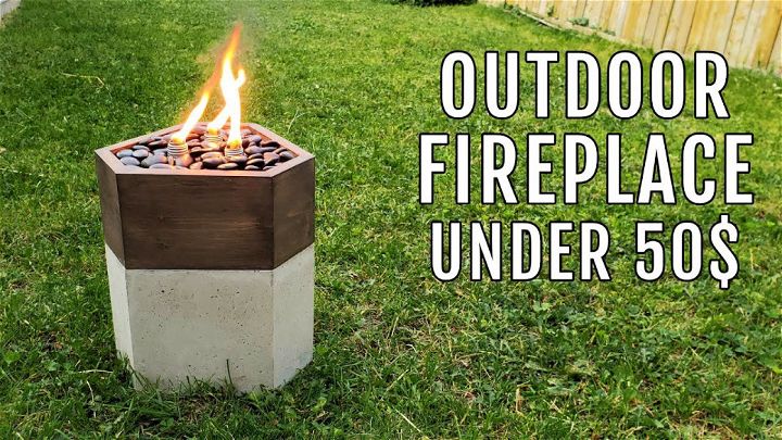 Concrete and Wood Fire Pit