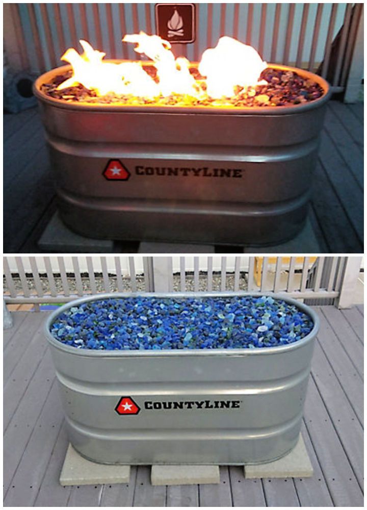 Natural gas Stock Tank Fire Pit
