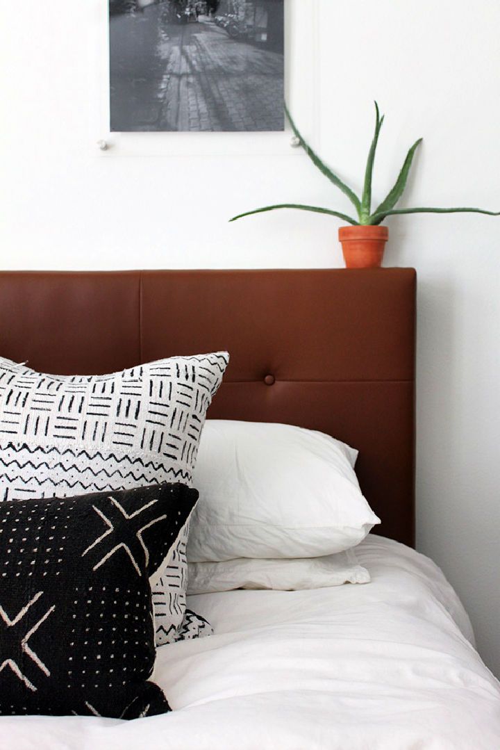 West Elm Inspired Leather Tufted Headboard