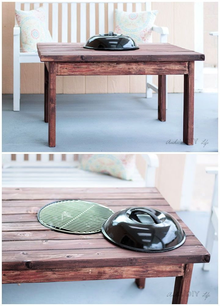 DIY Patio Table With Fire Pit