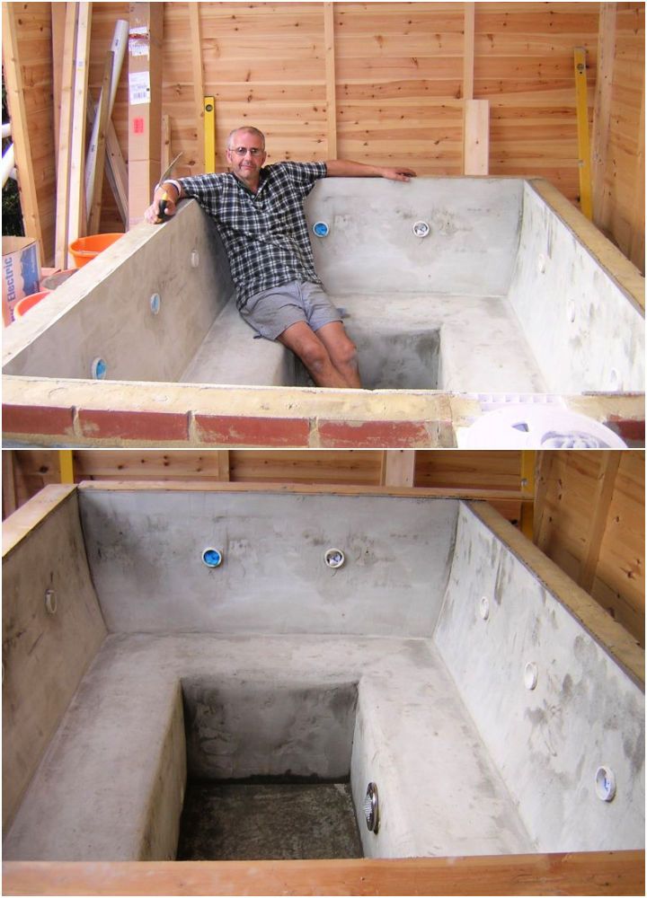 DIY Concrete Hot Tub